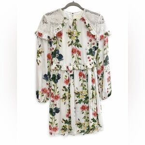 Ted Baker Floral Lace Yoke Dress Size 0